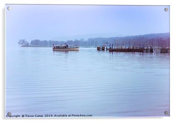 Ullswater Ferry - 03 Acrylic by Trevor Camp