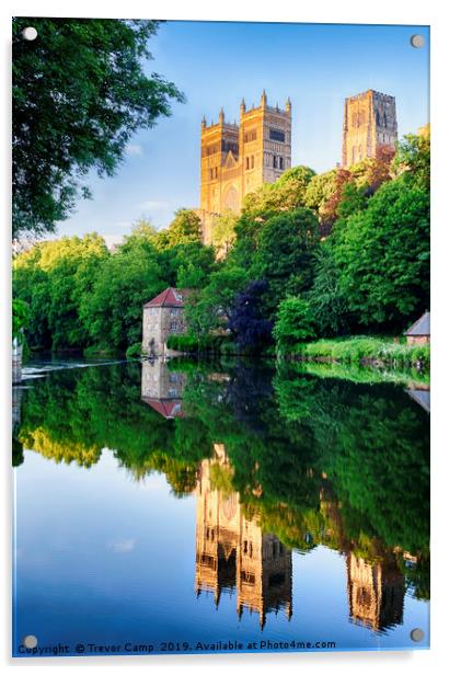 Reflections of Durham Cathedral Acrylic by Trevor Camp