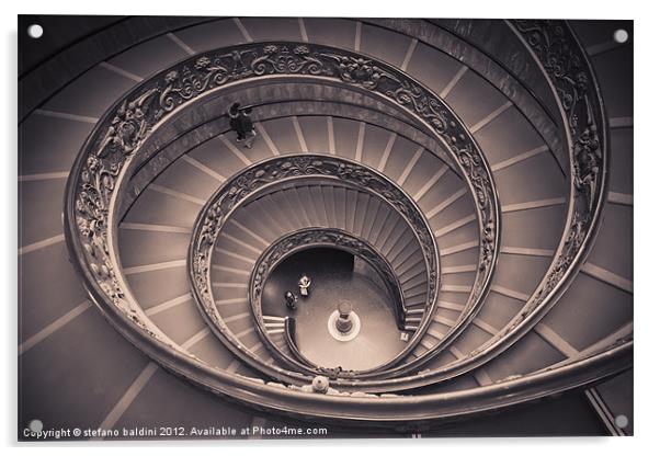 Spiral staircase by Giuseppe Momo Acrylic by stefano baldini