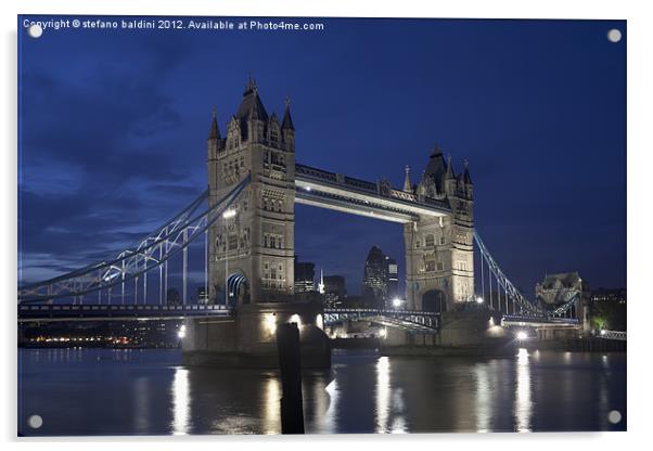 Tower Bridge in London Acrylic by stefano baldini