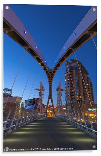 The Lowry bridge Acrylic by stefano baldini