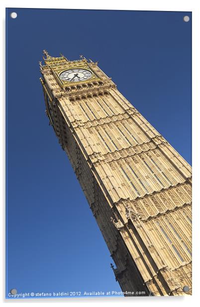 Big Ben,London, England Acrylic by stefano baldini