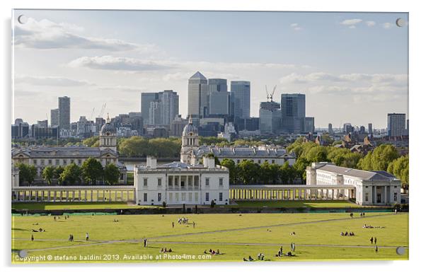 View from Greenwich over Queens House Royal Naval  Acrylic by stefano baldini