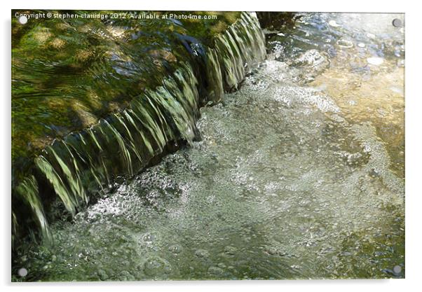 small waterfall Acrylic by stephen clarridge