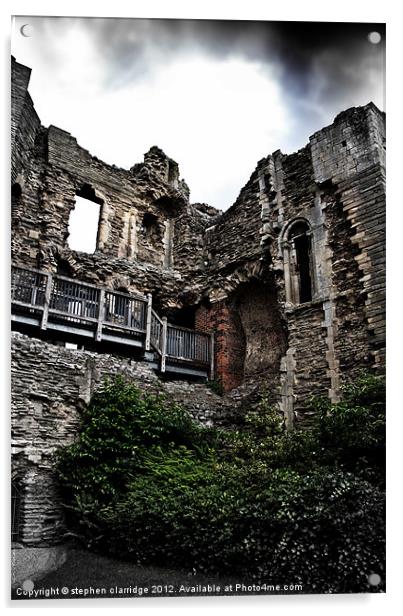 Newark castle ruins Acrylic by stephen clarridge
