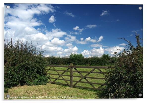 Field gate Acrylic by stephen clarridge