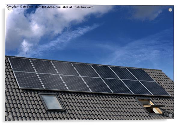 Solar Panels 2 Acrylic by stephen clarridge
