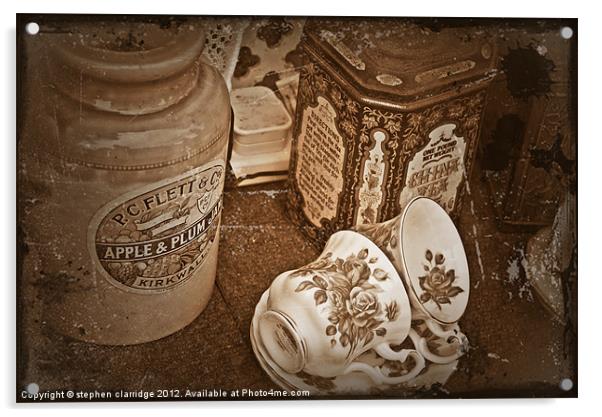 Vintage Tea Time Acrylic by stephen clarridge