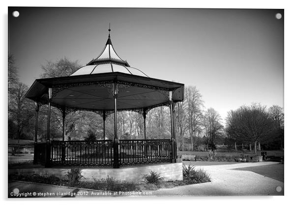 Band stand in monochrome Acrylic by stephen clarridge