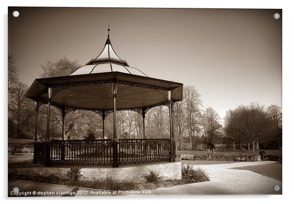 Band stand in sepia Acrylic by stephen clarridge