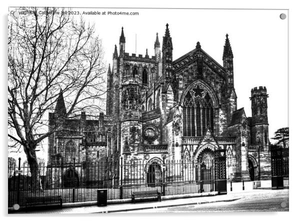 Hereford Cathedral Acrylic by Catherine Joll