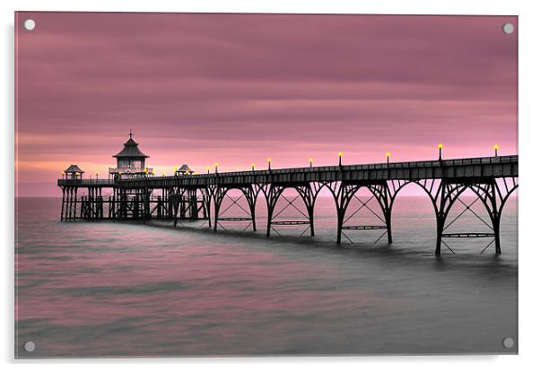 Clevedon Pier Acrylic by Catherine Joll