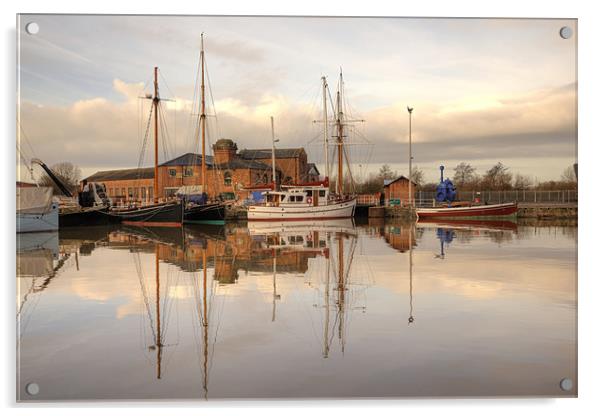 Gloucester Docks Acrylic by Catherine Joll