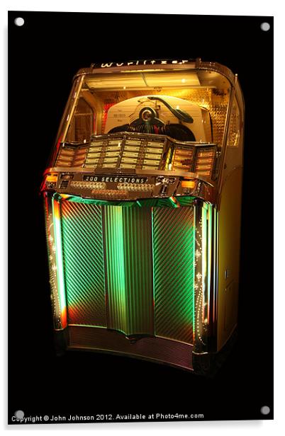 Wurlitzer 2000 Jukebox - 1956 Acrylic by John Johnson