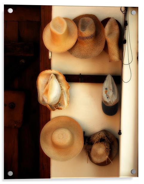 Still life of hats Acrylic by David Worthington
