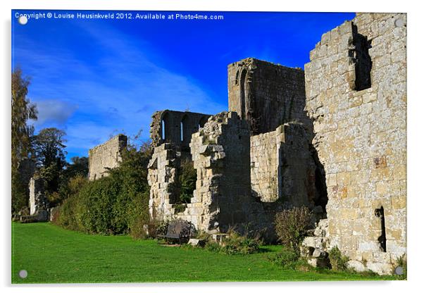 Jervaulx Abbey ruins, Yorkshire Dales Acrylic by Louise Heusinkveld