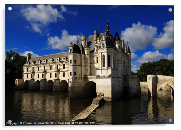 Chateau Chenonceau, Loire Valley Acrylic by Louise Heusinkveld