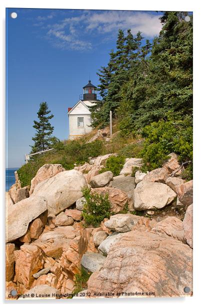 Bass Harbor Lighthouse, Maine Acrylic by Louise Heusinkveld