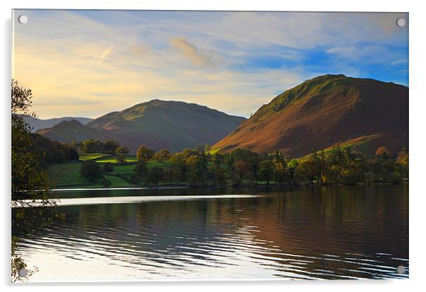 Ullswater in Early Morning Acrylic by Louise Heusinkveld