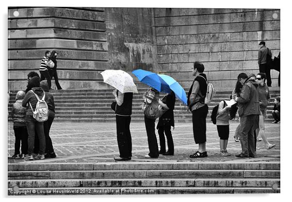 Rainy Day Queue Acrylic by Louise Heusinkveld