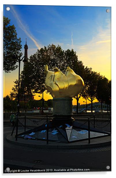 The Flame of Liberty, Flamme de la Liberte Acrylic by Louise Heusinkveld