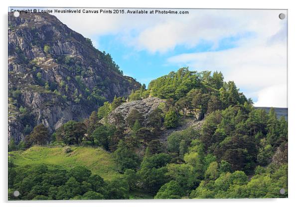 Castle Crag, Borrowdale, Lake District, Cumbria Acrylic by Louise Heusinkveld