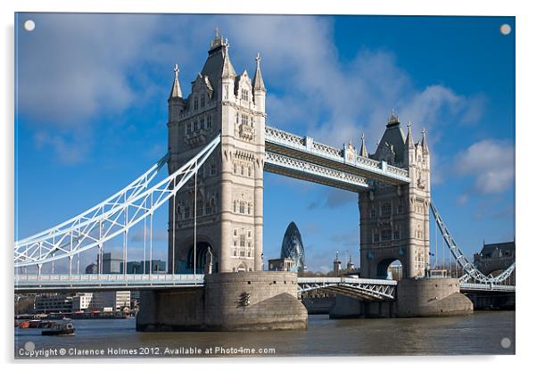 Tower Bridge I Acrylic by Clarence Holmes