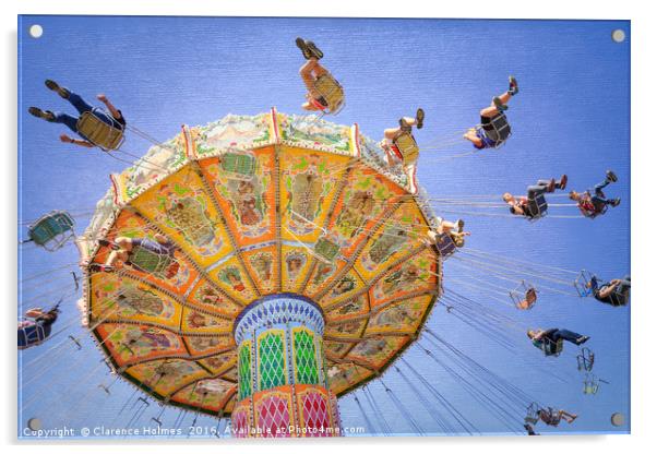 Ohio State Fair Wave Swinger VI Acrylic by Clarence Holmes