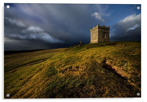 Rivington pike after the storm Acrylic by Robert Fielding