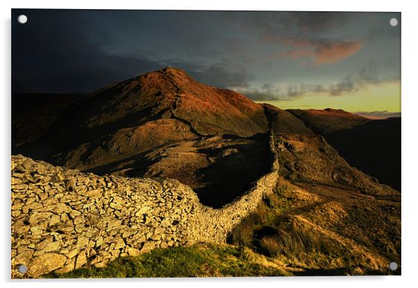 Sunrise over high pike Acrylic by Robert Fielding