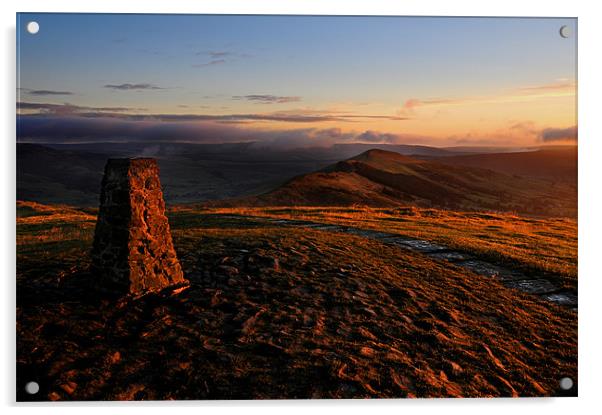 Mam tor sunrise Acrylic by Robert Fielding