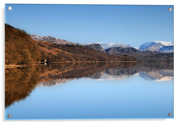 Coniston winter reflection Acrylic by Robert Fielding