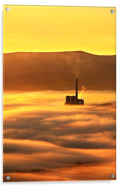  golden mist over Castleton Acrylic by Robert Fielding