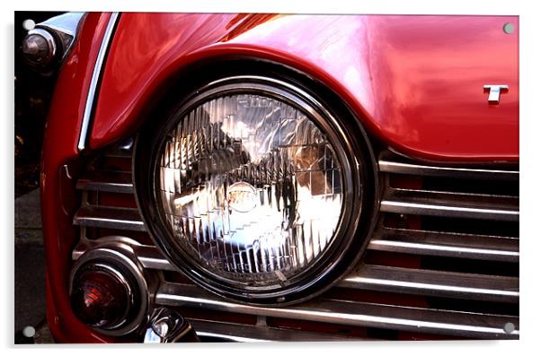 TR4 Triumph Head Light Acrylic by John Boekee