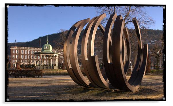 BERGEN RINGS IN SUN LIGHT Acrylic by John Boekee