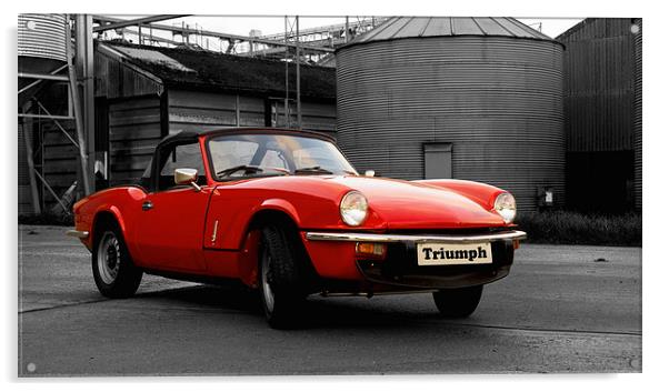 Triumph Spitfire 1500 Acrylic by John Boekee