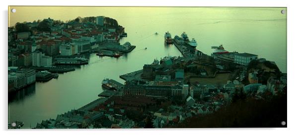 Bergen Norway Acrylic by John Boekee