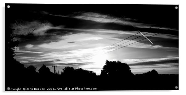 Atomic bomb over Norfolk Acrylic by John Boekee