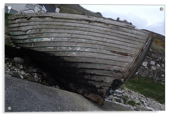 Abandoned Boat, Rathlin Island Acrylic by Hollie McAuley