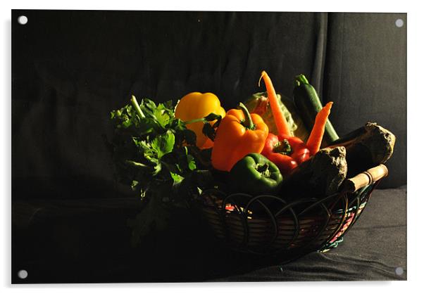 Vegetables of Life Acrylic by Amir Olfat