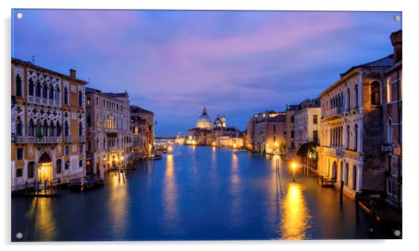 Venice by Night Acrylic by Barry Maytum