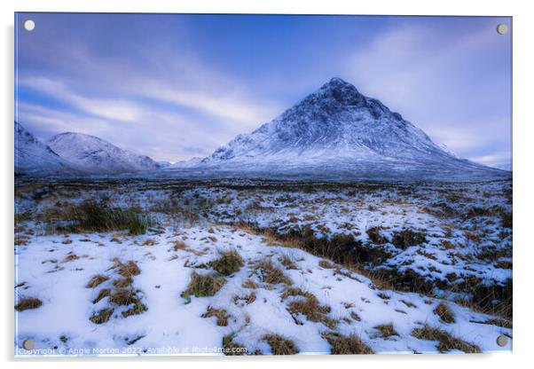 Buachaille Stob Dearg Acrylic by Angie Morton