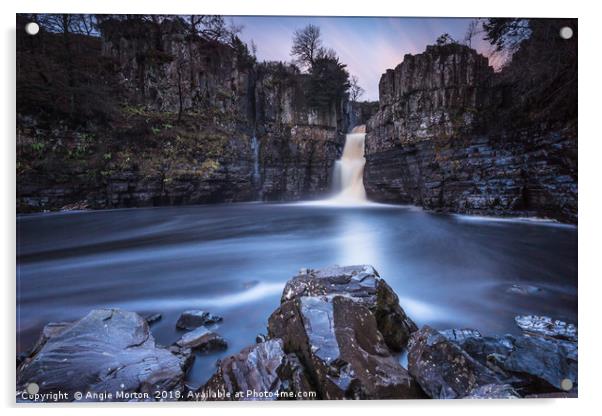 High Force Approaching Sunset Acrylic by Angie Morton