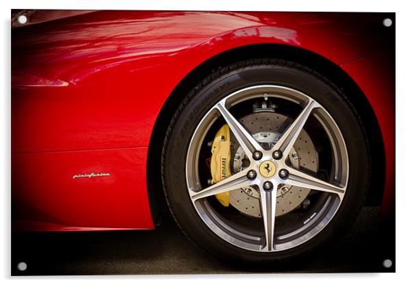 Ferrari 458 Front Wheel Acrylic by Mark Battista