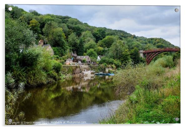 Ironbridge Gorge River Severn Shropshire Acrylic by Diana Mower