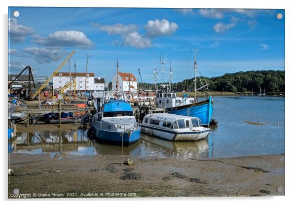 Woodbridge tide mill and Quay Acrylic by Diana Mower