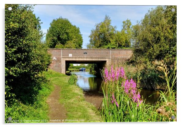 Cross Keys Bridge Penkridge Staffordshire Acrylic by Diana Mower