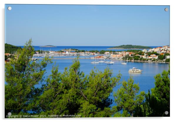 Rogoznica Islands Croatia Acrylic by Diana Mower