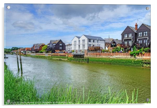 The River Arun at Arundel Acrylic by Diana Mower