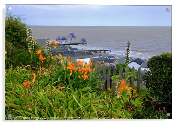 Walton on the Naze Essex Acrylic by Diana Mower